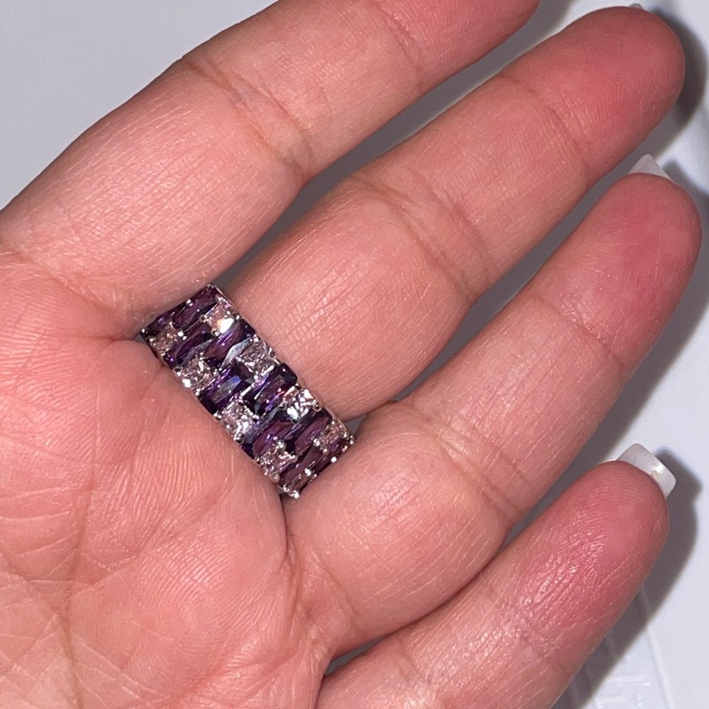 Pink and purple infinity ring - Picture 3 of 7